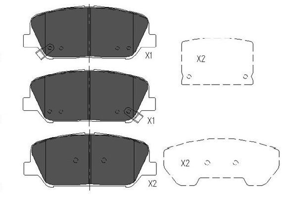 KAVO PARTS Комплект тормозных колодок, дисковый тормоз KBP-3042